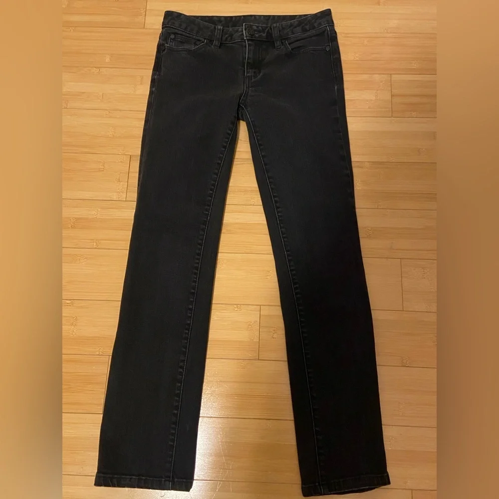 Tory Burch Black Straight Leg Jeans Size 25 - Picture 1 of 10
